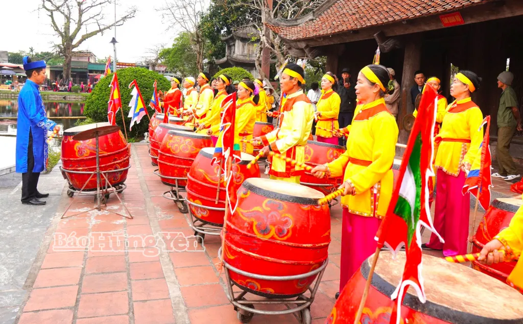 Trống hội tại Hội chùa Keo (hội Xuân)