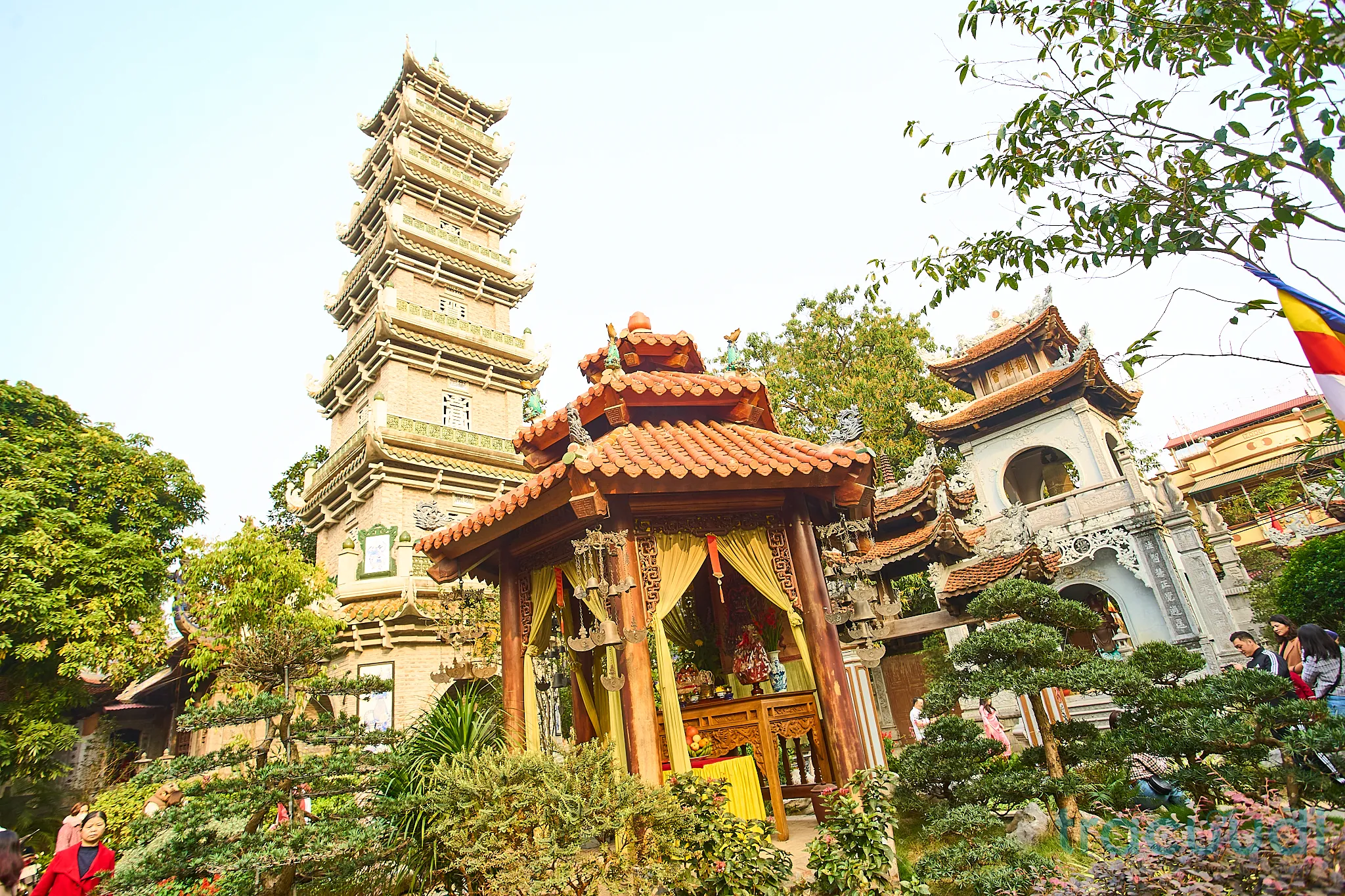 Không gian cảnh quan Chùa Hưng Long (Chùa Ngâu)