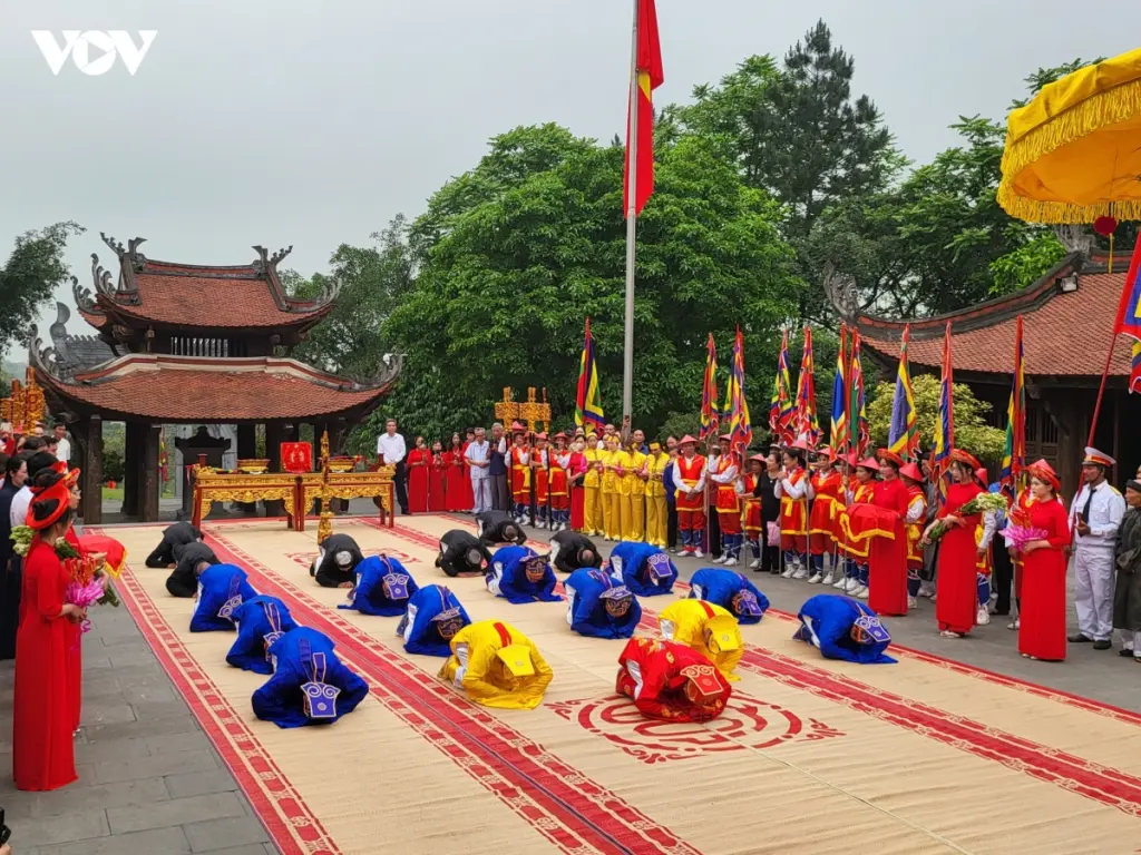 Các nghi thức trong lễ tế của Lễ hội đền Quốc Tổ Lạc Long Quân