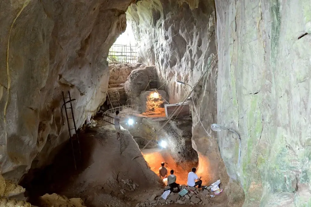 Khai quật khảo cổ tại Hang Con Moong