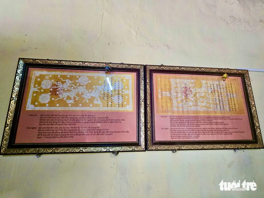 Những sắc phong nhà Nguyễn ban còn được giữ nguyên vẹn tại Lẫm Phú Lâm