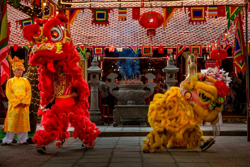 Không gian lễ tế sân đền Yên Lương tại Lễ Kỳ phúc Lục ngoạt