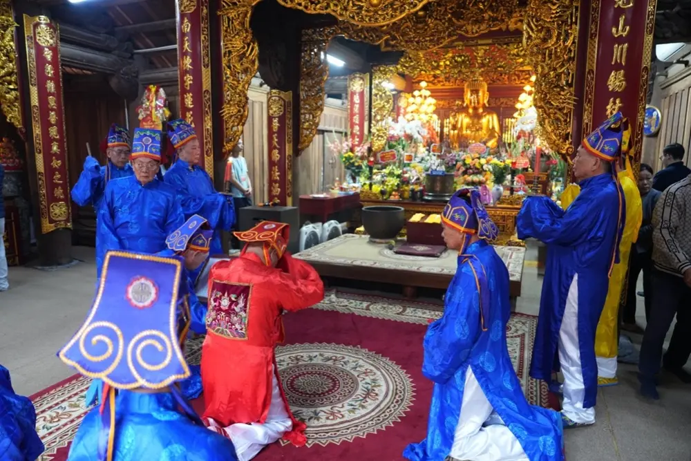 Lễ tế tại Hội chùa Đậu