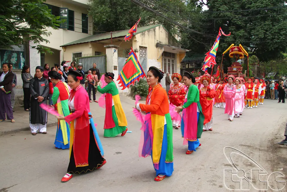 Đoàn rước tại Hội đình An Hòa