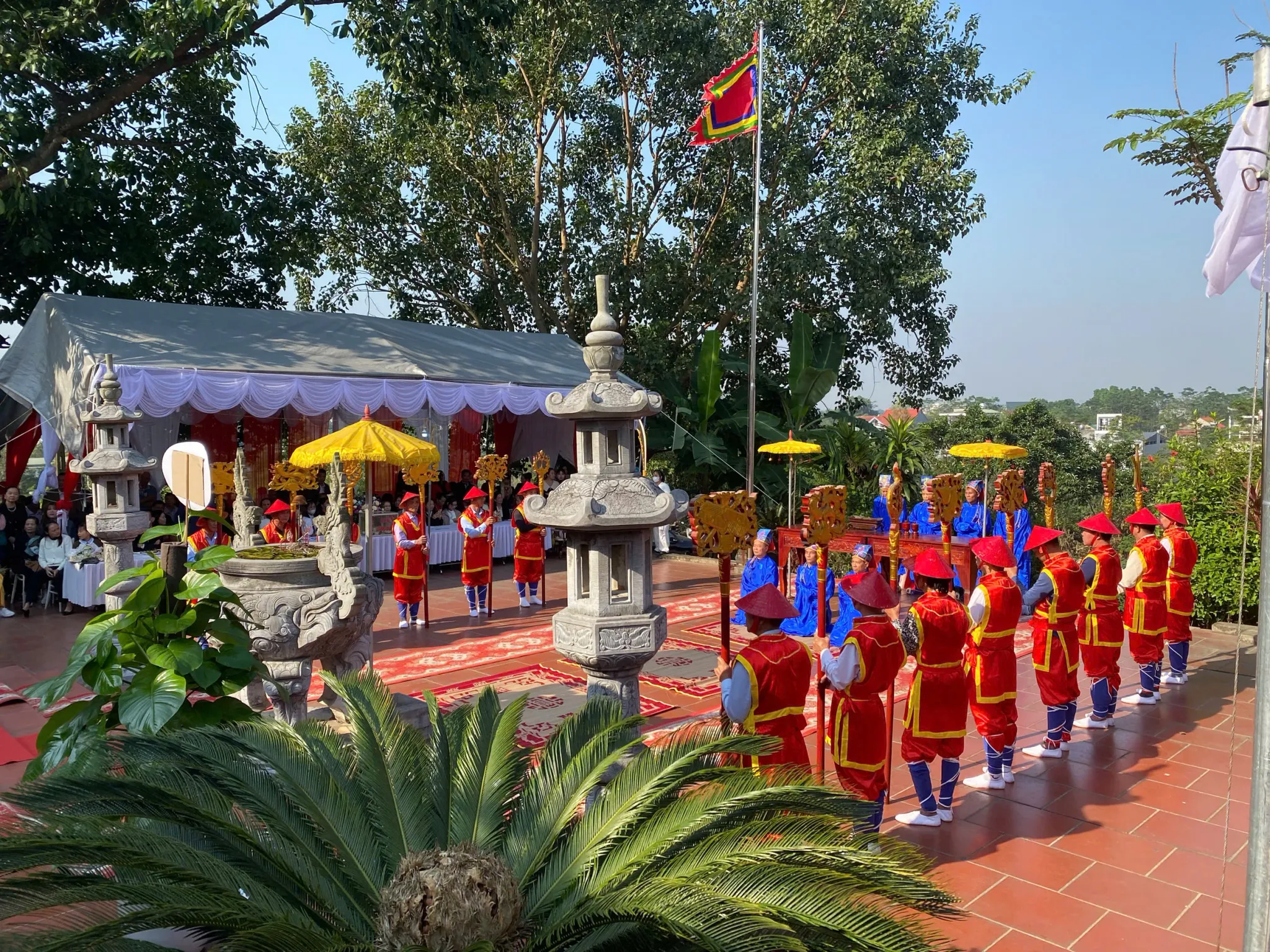 Khuôn viên lễ tế tại Lễ hội đình San Mai