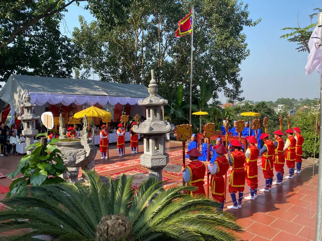 Khuôn viên lễ tế tại Lễ hội đình San Mai