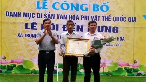 Lễ hội đền Mưng được công nhận là Di sản văn hóa phi vật thể quốc gia.
