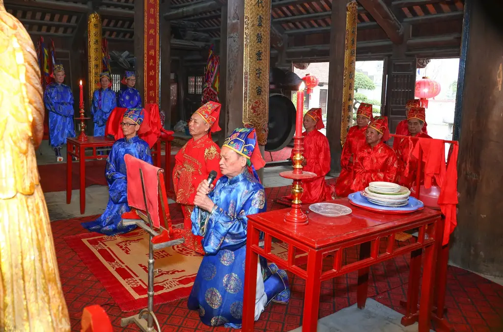 Lễ tế truyền thống tại Hội làng Đông Trù