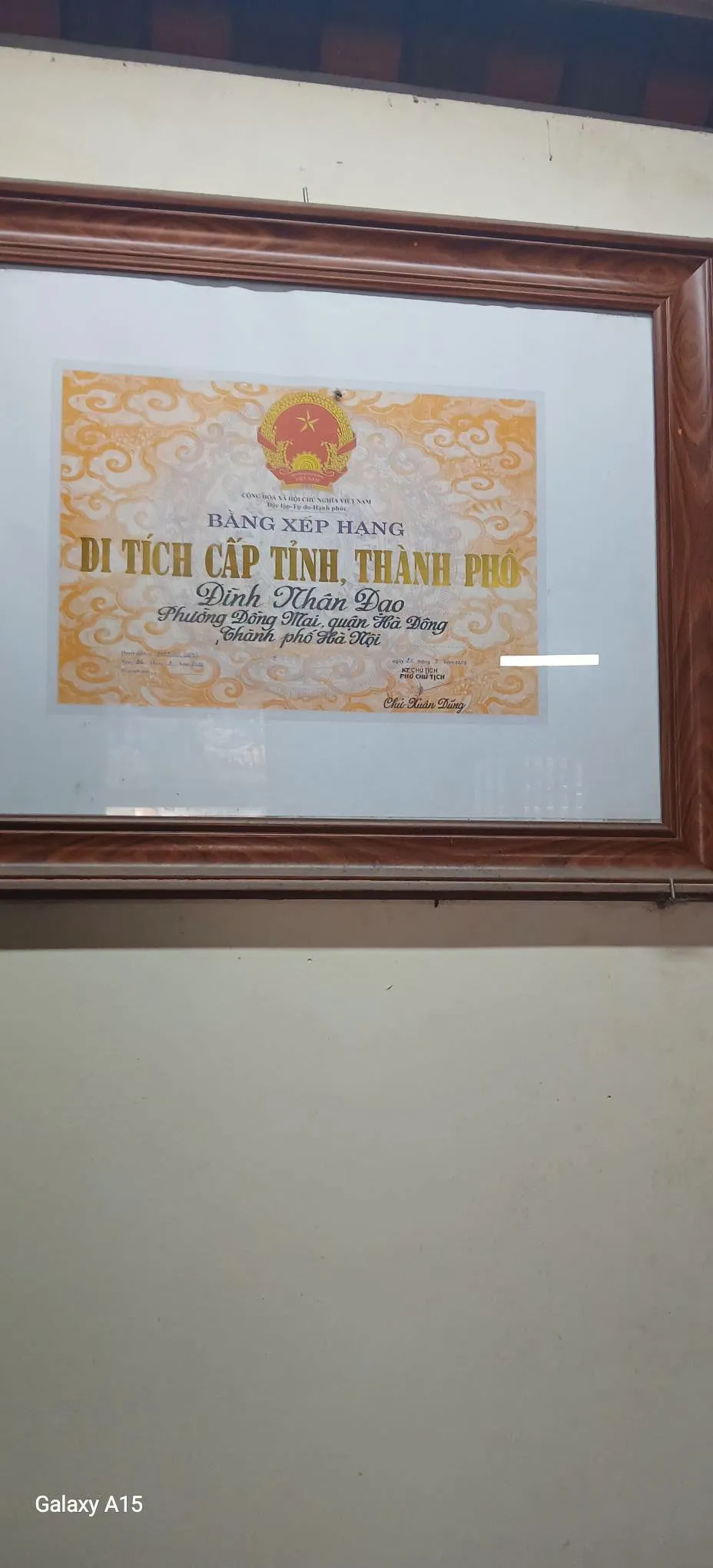 Bảng xếp hạng di tích đình Nhân Đạo