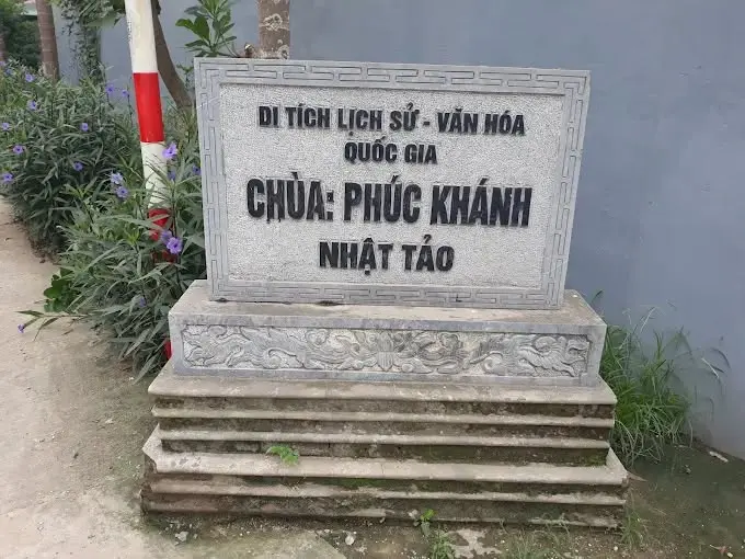 Bia tên di tích lịch sử văn hóa cấp quốc gia Chùa Nhật Tảo (chùa Phúc khánh)