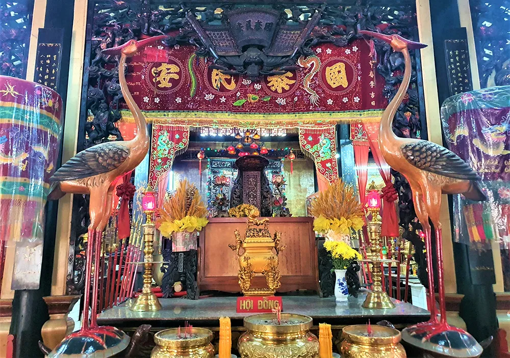 "Hạc cưỡi quy" tại Đình Mỹ Phước