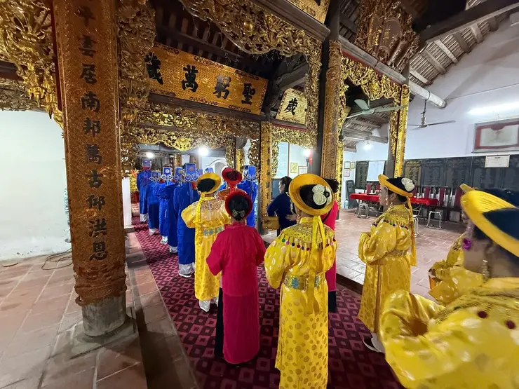 Quang cảnh lễ tế tại Hội làng Mỹ Ả