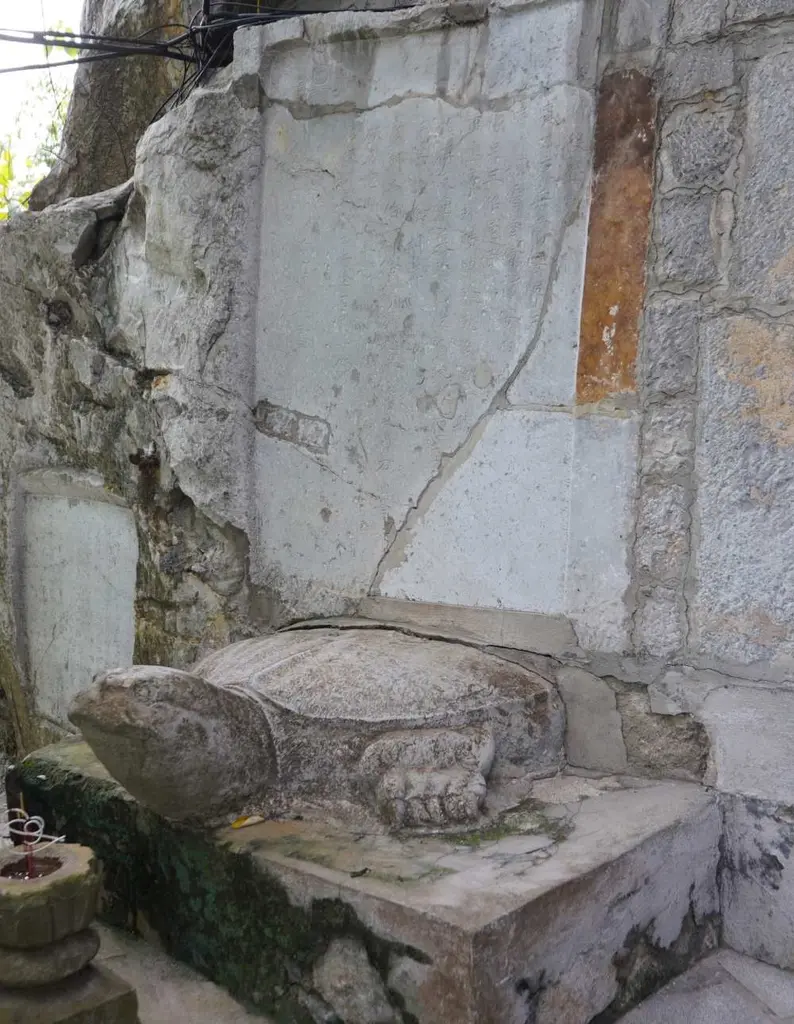 Rùa đá tại Động Kính Chủ