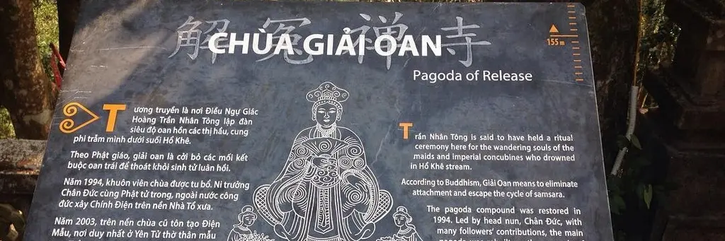 Biển tên thuộc di tích Chùa Giải Oan