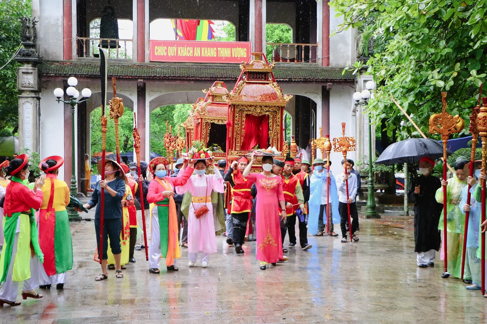 Lễ rước tại Lễ hội Đậu An
