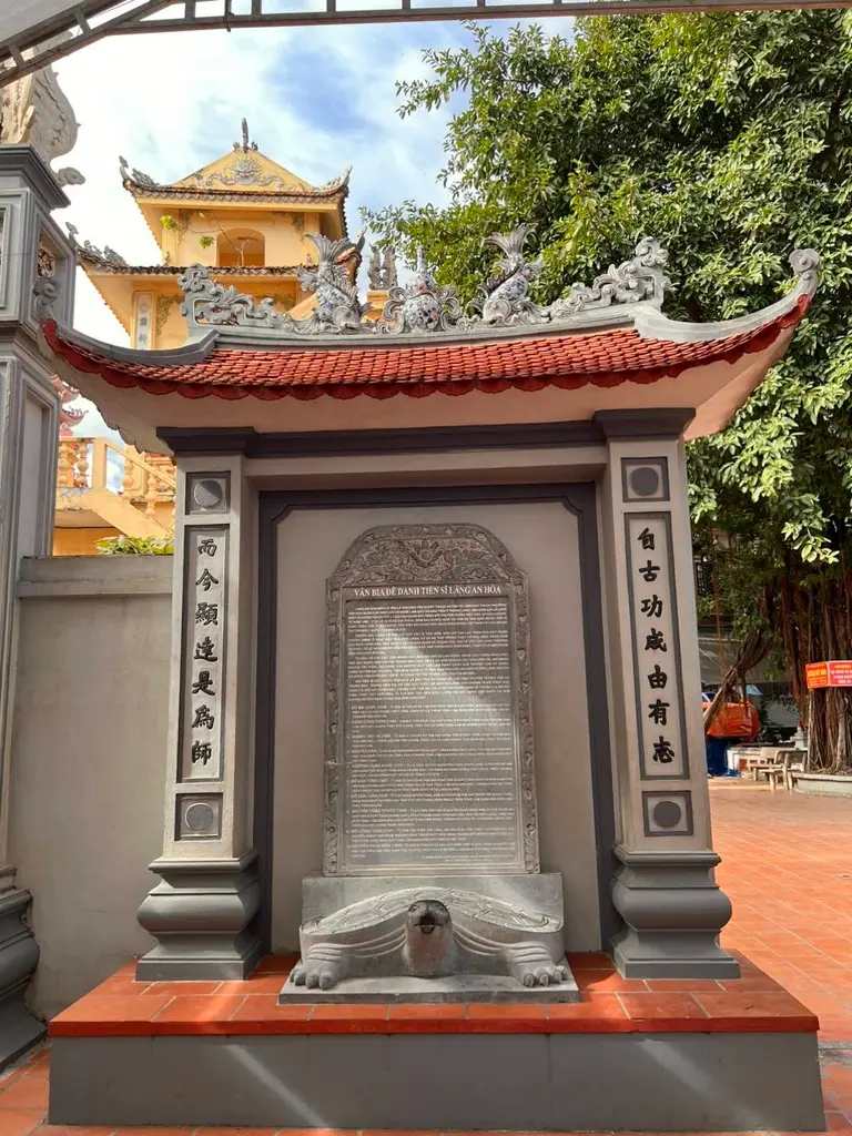 Văn bia trong khu di tích Đình An Hòa