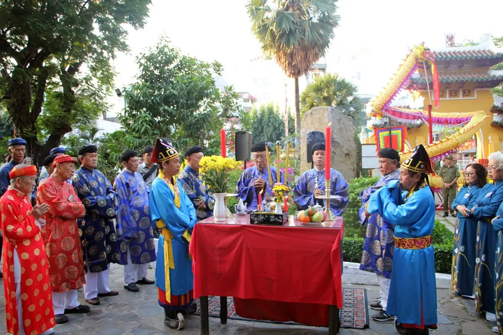 Nghi thức trước khi làm Lễ Hạ nêu tại Lễ Khai hạ - Cầu an Lăng Lê Văn Duyệt