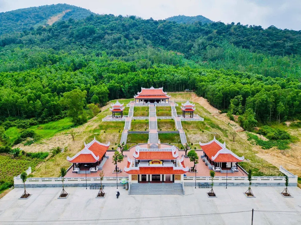 Diện mạo di tích lịch sử văn hóa Từ Đường Võ Văn Dũng nhìn từ trên cao