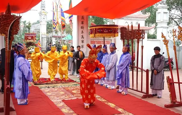 Không gian lễ tế tại Lễ hội đình Thổ Khối