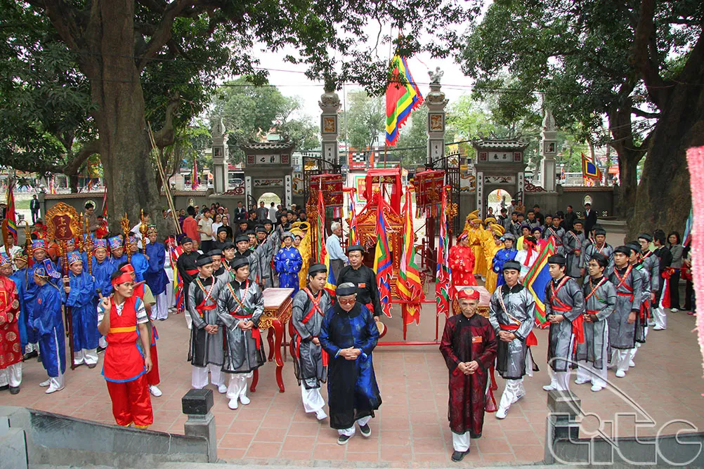 Khuôn viên diễn ra Hội 5 làng Mọc