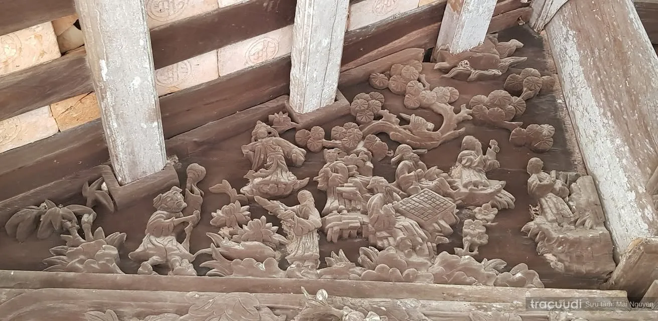 Cận cảnh kiến trúc Đình Văn La (Đình Hạ)