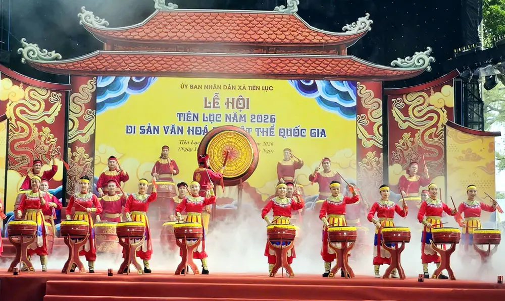 Màn trống hội Lễ hội Chùa Tiên Lục