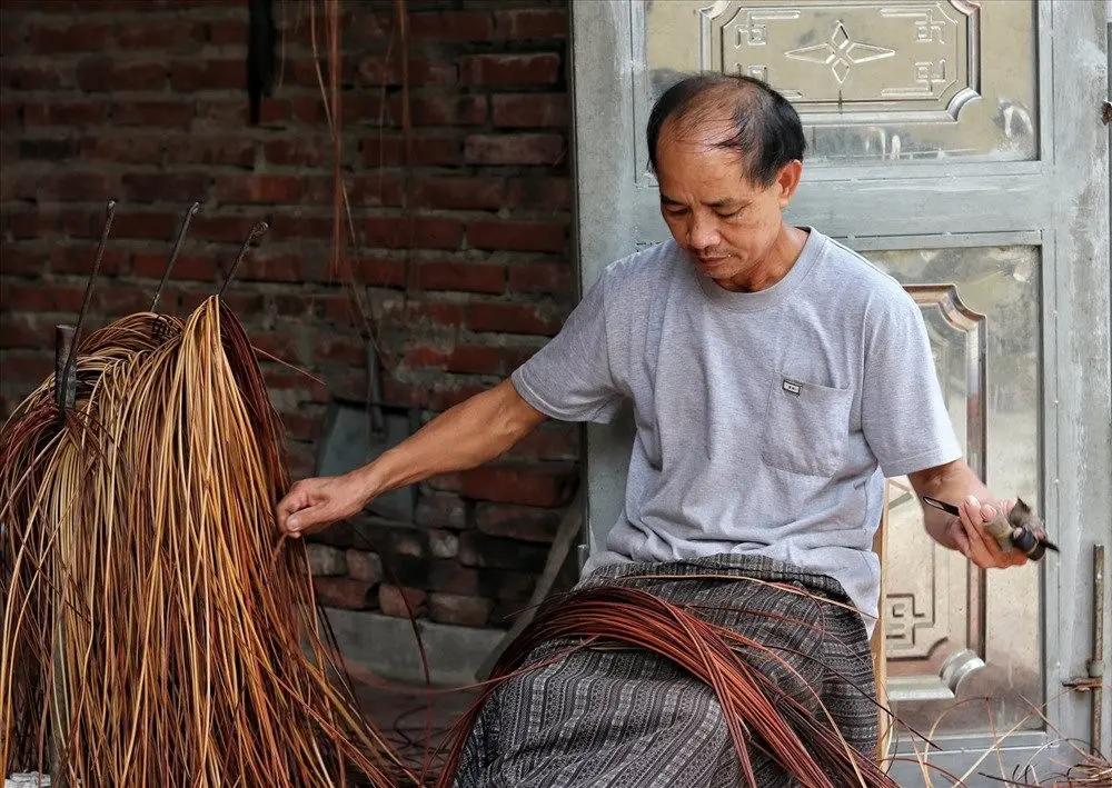 Công đoạn sơ chế cỏ tế