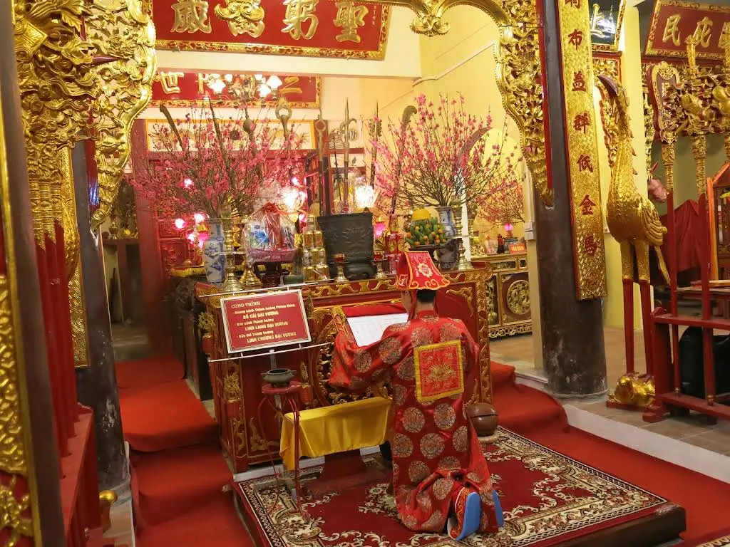 Không gian cảnh quan bên trong di tích Đình Kim Mã