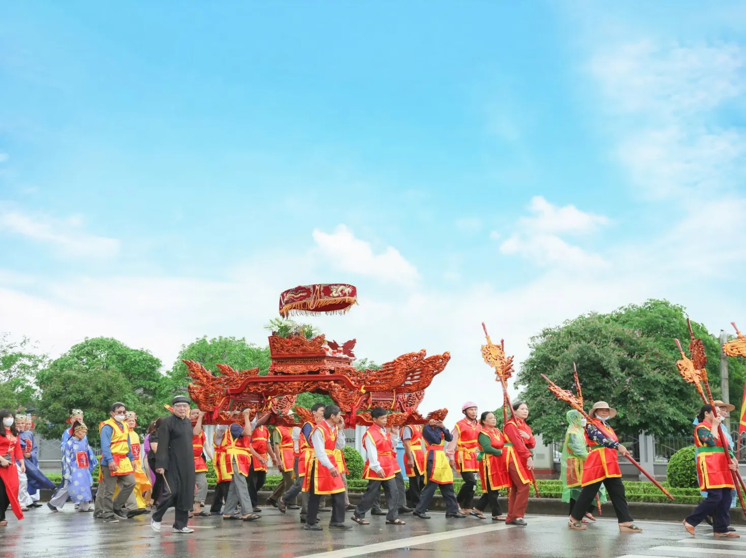 Lễ rước kiệu tại Lễ hội đình An Vũ
