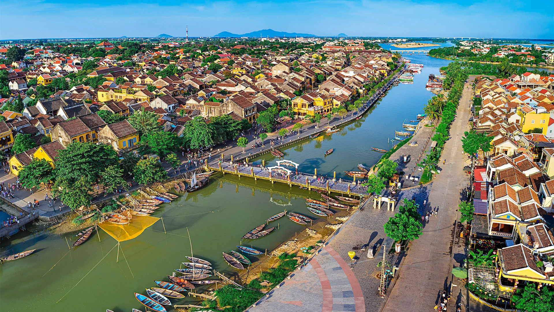 Cảnh quan Đô Thị Cổ Hội An nhìn từ trên cao