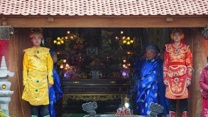Không gian tế lễ tại Lễ hội làng Thạc Trục