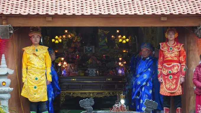 Không gian tế lễ tại Lễ hội làng Thạc Trục