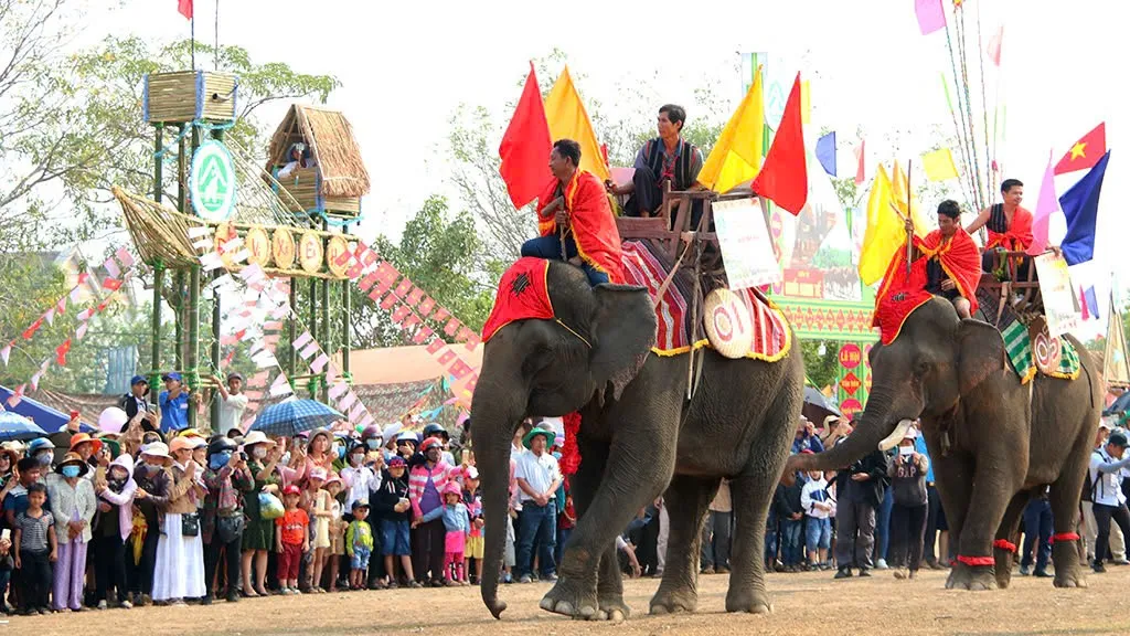 Khung cảnh Lễ hội đua voi