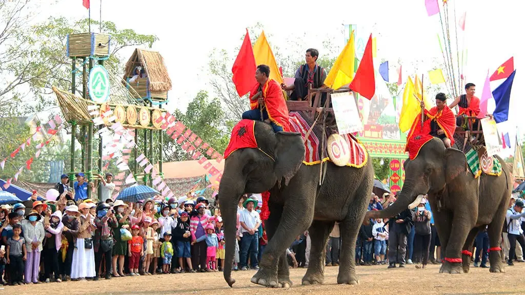 Khung cảnh Lễ hội đua voi