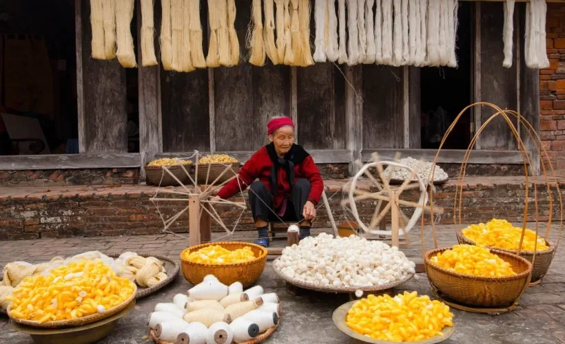 Làng nghề dệt lụa đũi Nam Cao