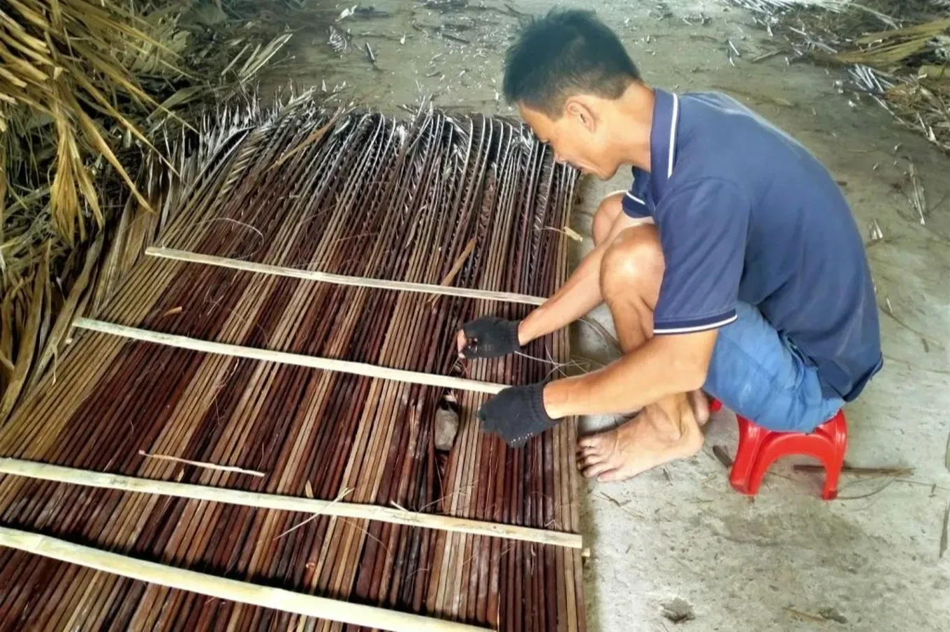 Nghề làm nhà tre, dừa ở Cẩm Thanh