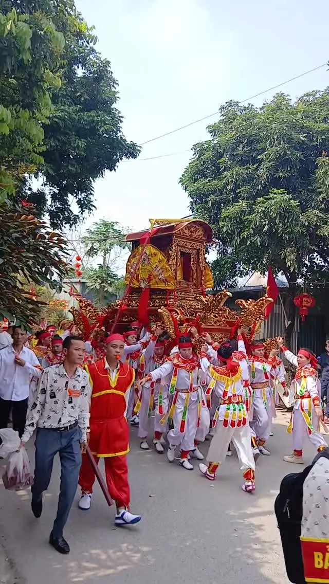Rước kiệu Bà hội đình làng Tân Tiến